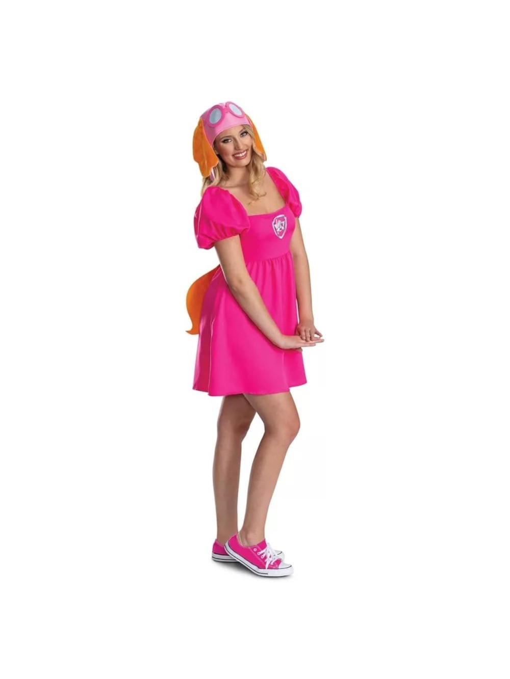 Paw Patrol Skye Pink and Blue Pilot Hat and tail Halloween Accessory kit 14+